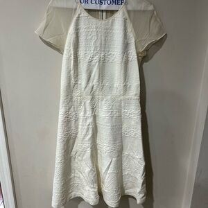 Rebecca Taylor Cream Textured Dress